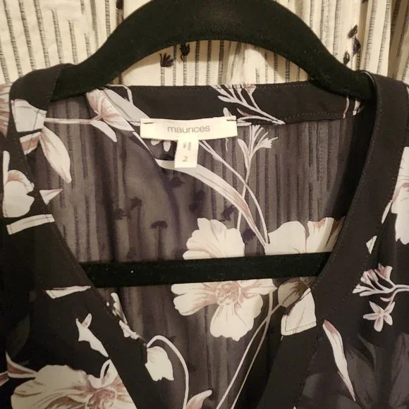 Sheer 2X high-low printed top - Picture 3 of 4